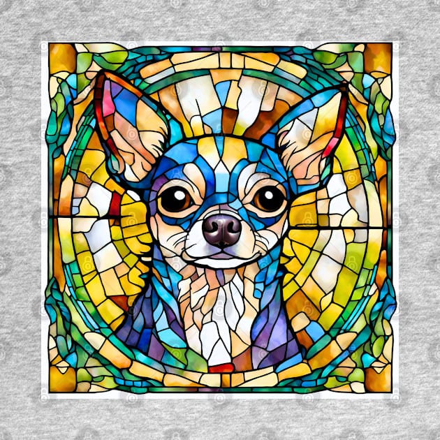 Stained Glass Chihuahua by Doodle and Things